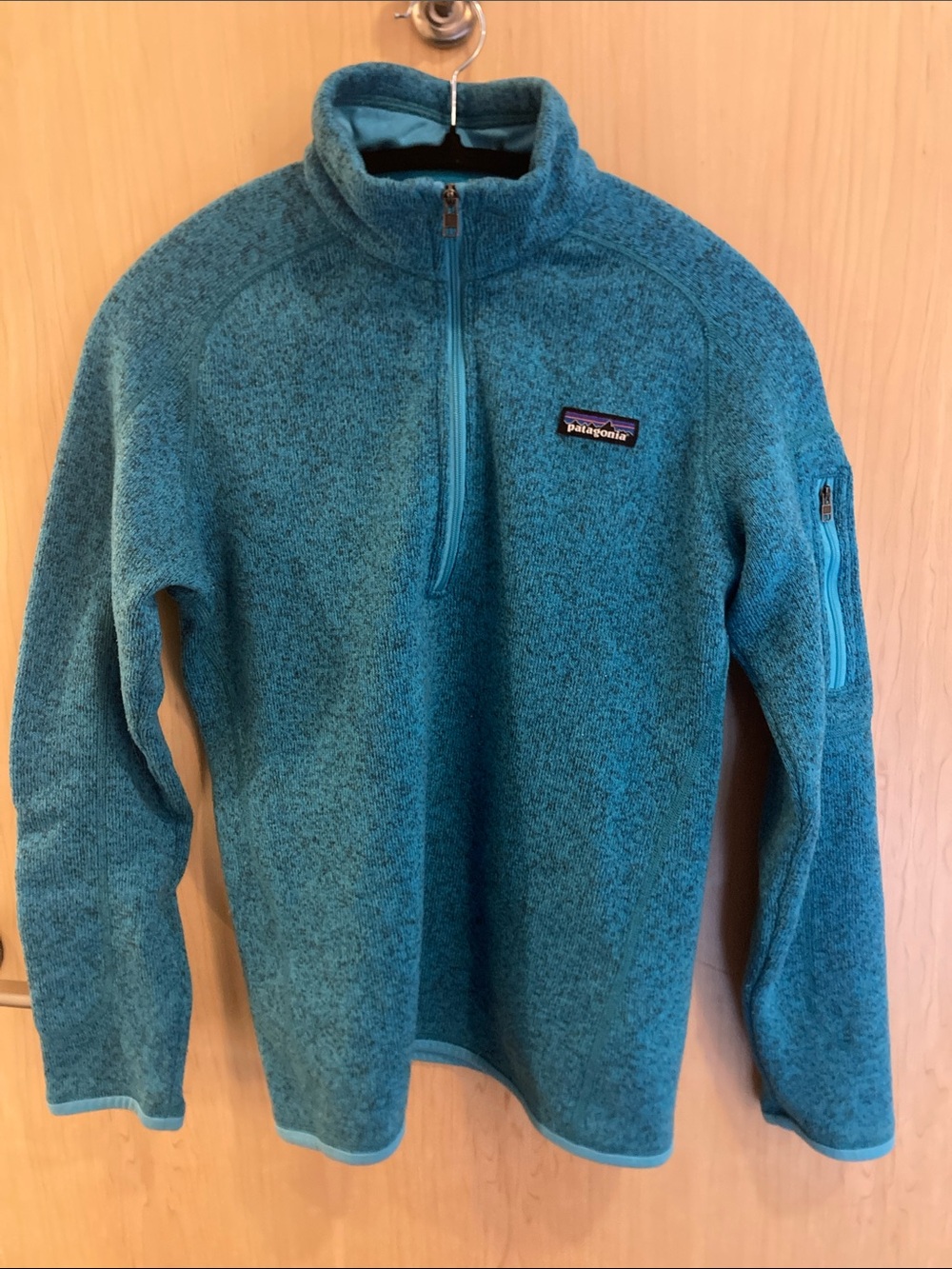Patagonia Teal Blue Half-Zip Fleece Pullover